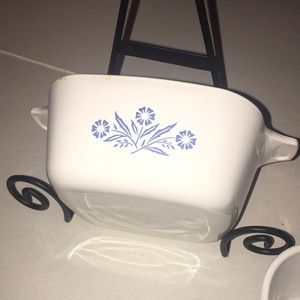 Vintage Corning Ware set of 2 P-43-B      2 3/4 oz Blue Cornflower